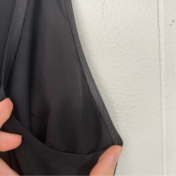 Diane von Furstenberg DVF Midi Dress Women’s 0 Black Blue Wool Sleeveless Sheath - Picture 10 of 16